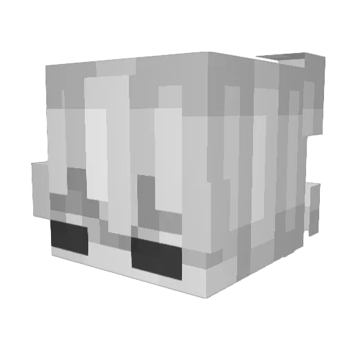 KamaMewa Minecraft avatar head, 3D render