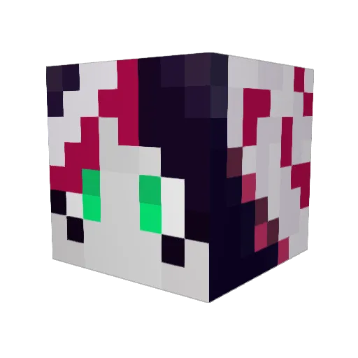 KamaTuka Minecraft avatar head, 3D render