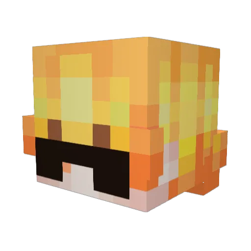 Kamado323 Minecraft avatar head, 3D render