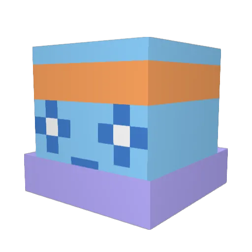 KamadoKanata Minecraft avatar head, 3D render