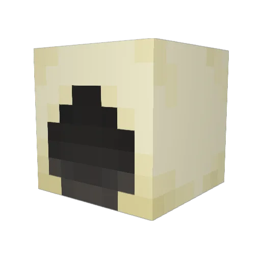 Kamaen Minecraft avatar head, 3D render