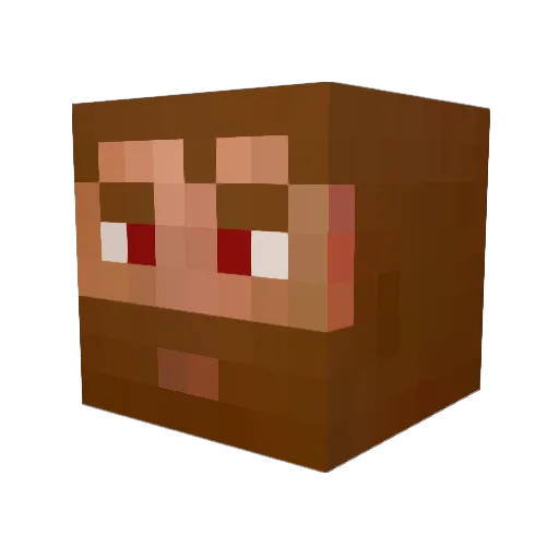 Kamaganda Minecraft avatar head, 3D render