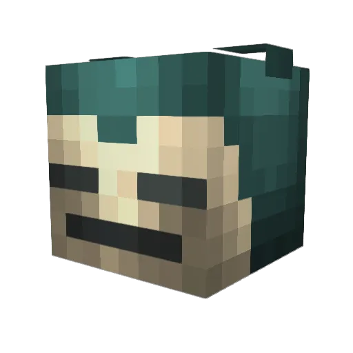 Kamagi Minecraft avatar head, 3D render