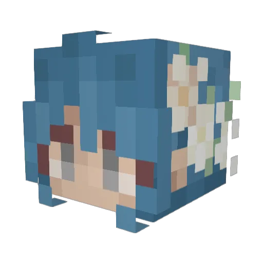 Kamago21 Minecraft avatar head, 3D render