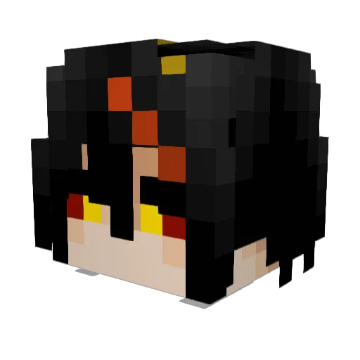 Kamahru Minecraft avatar head, 3D render