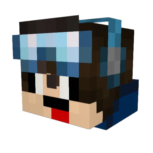 Kamakizin Minecraft avatar head, 3D render