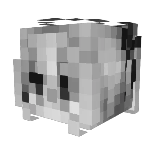 Kamakurajidai Minecraft avatar head, 3D render