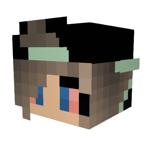 Kamalla Minecraft avatar head, 3D render