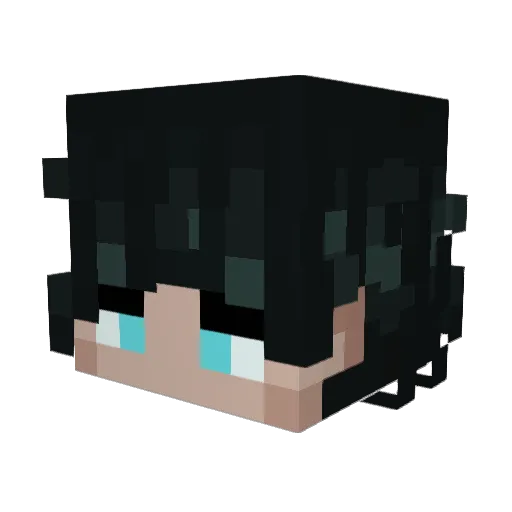 Kamank Minecraft avatar head, 3D render