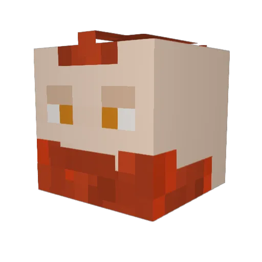 Kamaran Minecraft avatar head, 3D render