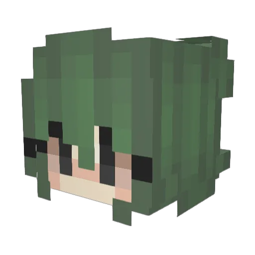 KamariaBee Minecraft avatar head, 3D render