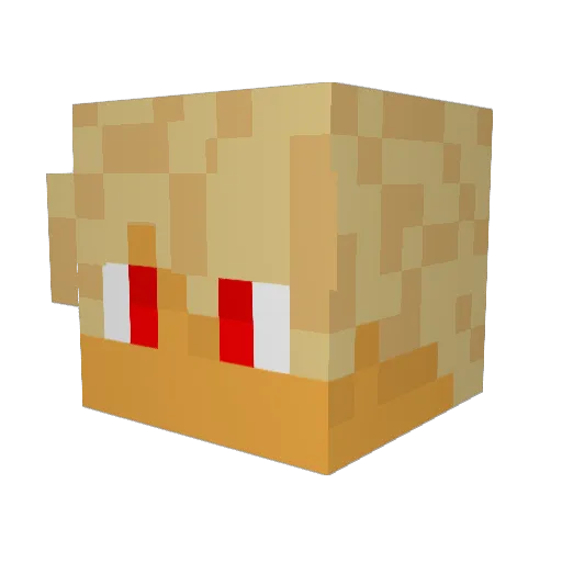 KamauSun Minecraft avatar head, 3D render