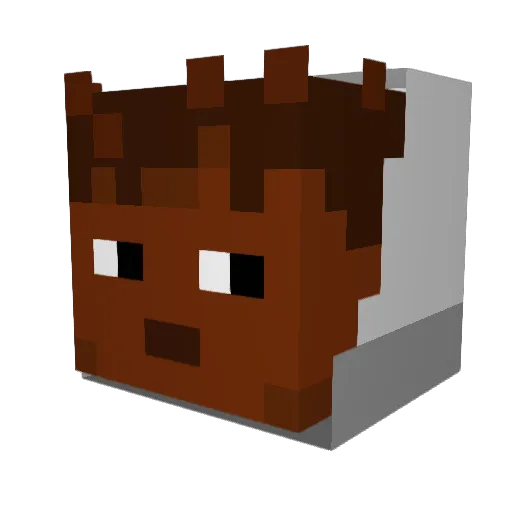 Kamazona Minecraft avatar head, 3D render