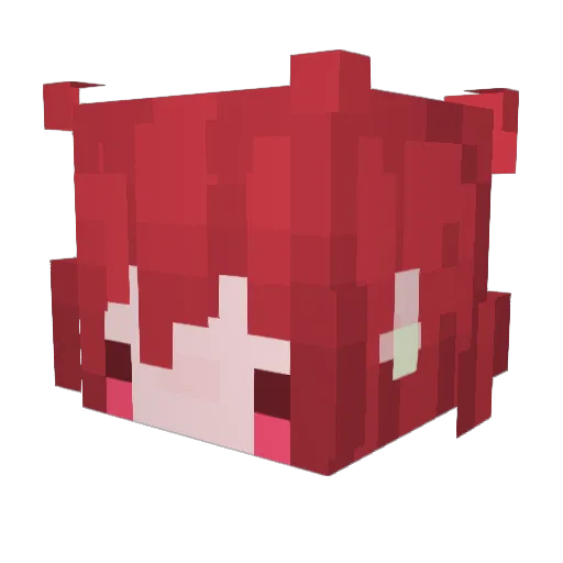 KamberLOL Minecraft avatar head, 3D render