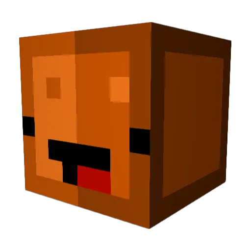 KambiBambi Minecraft avatar head, 3D render