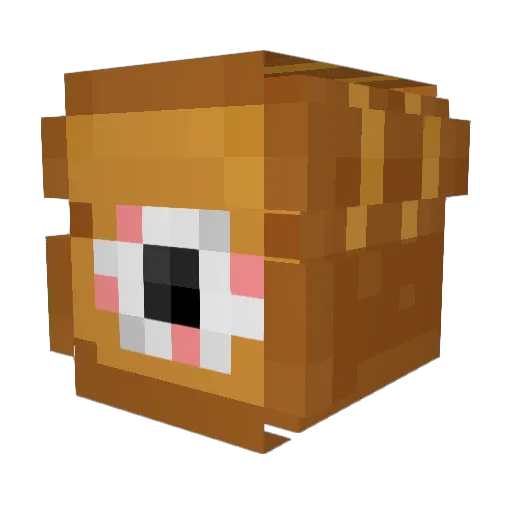 Kambld Minecraft avatar head, 3D render