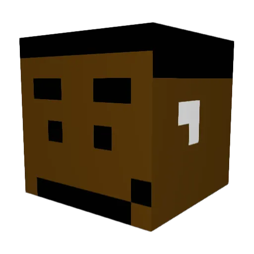 Kambordo Minecraft avatar head, 3D render
