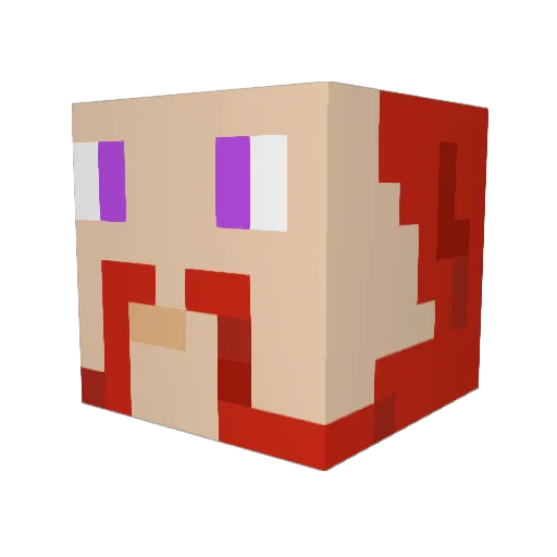 Kambur Minecraft avatar head, 3D render