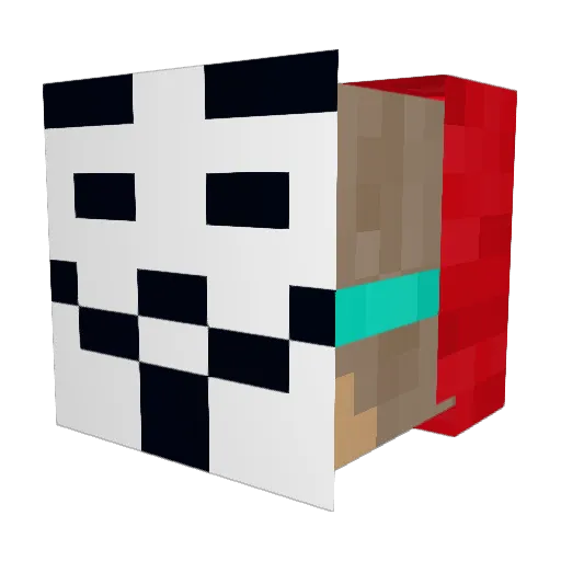 Kamea_03 Minecraft avatar head, 3D render