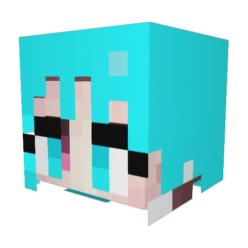 Kameleon9999 Minecraft avatar head, 3D render