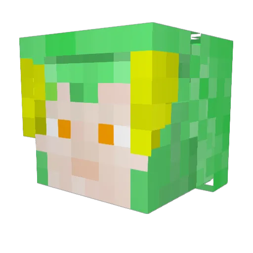 KameliaKamiya Minecraft avatar head, 3D render