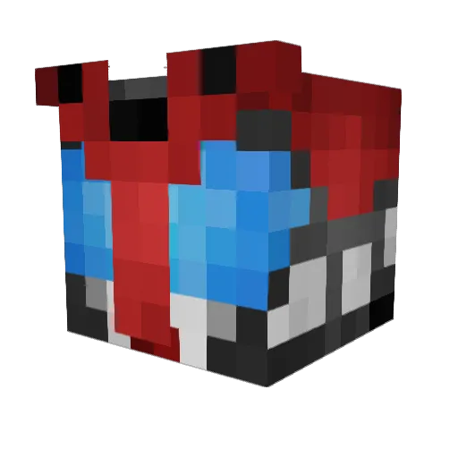 KamenRiderFugk Minecraft avatar head, 3D render