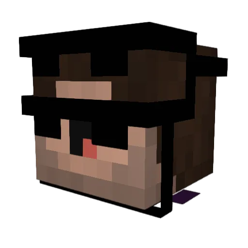 Kameowyd Minecraft avatar head, 3D render