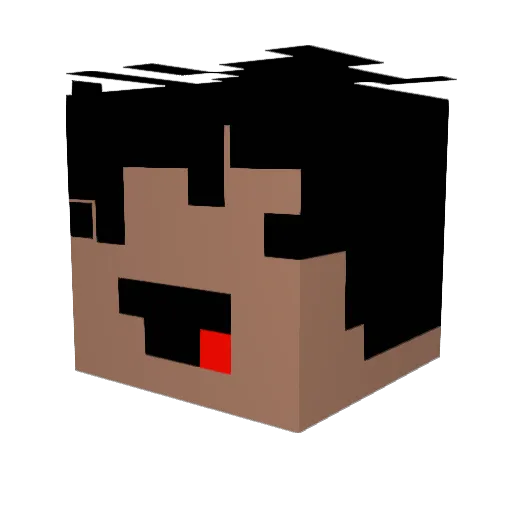 KameronB12 Minecraft avatar head, 3D render