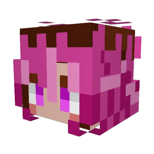 Kamerya Minecraft avatar head, 3D render