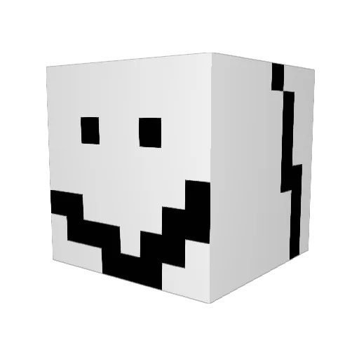 Kametame Minecraft avatar head, 3D render