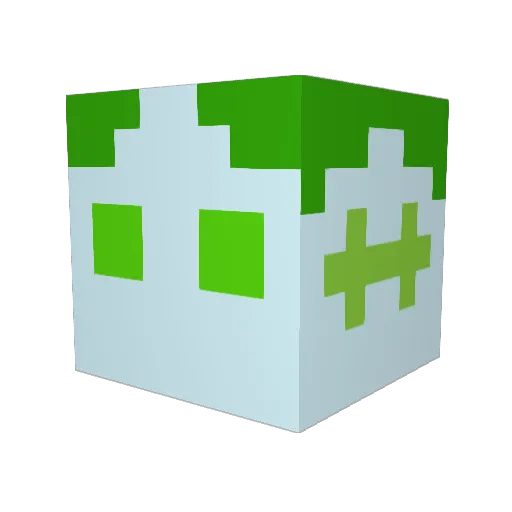 Kami210 Minecraft avatar head, 3D render