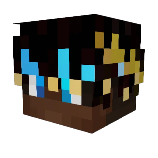 KamiBlank Minecraft avatar head, 3D render