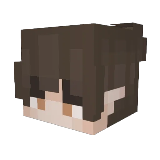 KamiCat Minecraft avatar head, 3D render
