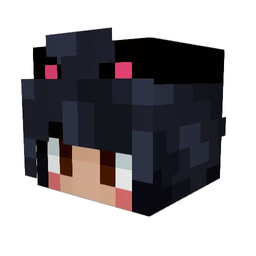 KamiGato28 Minecraft avatar head, 3D render