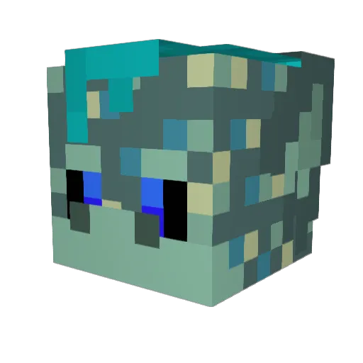 KamiJunpei Minecraft avatar head, 3D render