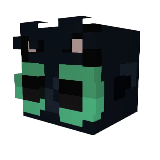 KamiKanski Minecraft avatar head, 3D render