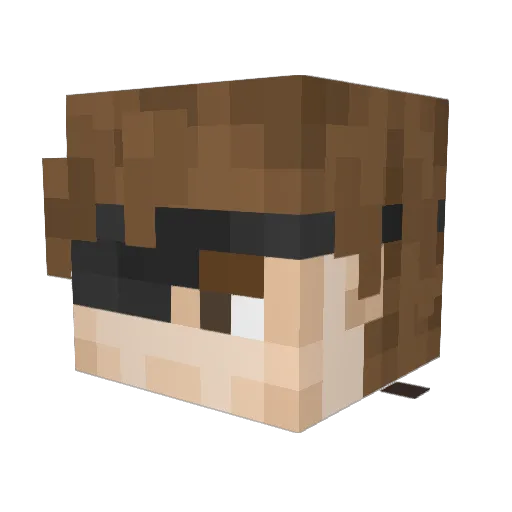 KamiOdax Minecraft avatar head, 3D render