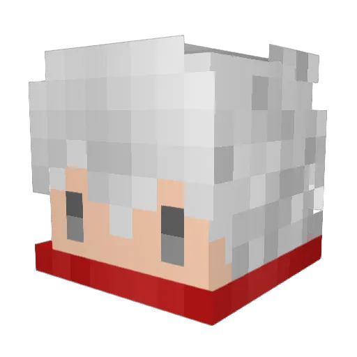 KamiTea Minecraft avatar head, 3D render