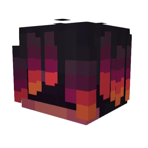 KamiXs Minecraft avatar head, 3D render