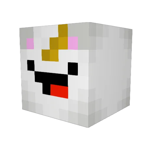 KamiaKamilcia Minecraft avatar head, 3D render