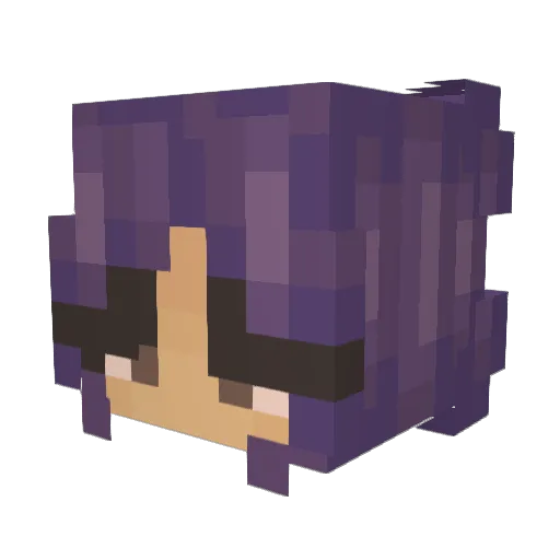Kamiaaah Minecraft avatar head, 3D render