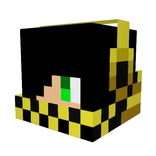 Kamibienchen Minecraft avatar head, 3D render