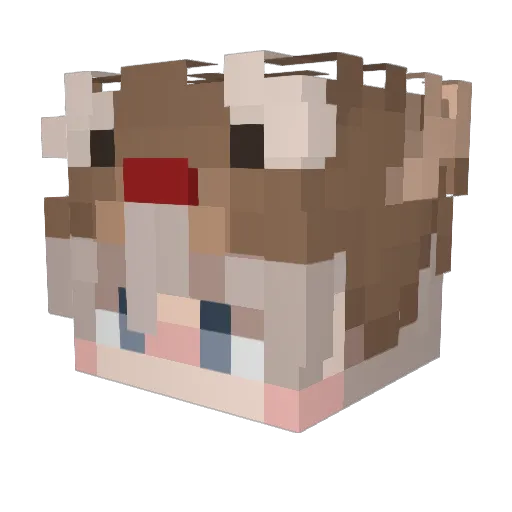 Kamich1 Minecraft avatar head, 3D render