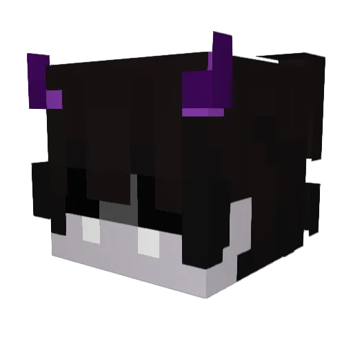 Kamidota Minecraft avatar head, 3D render