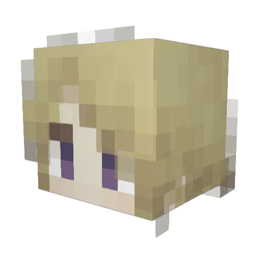 Kamieco Minecraft avatar head, 3D render