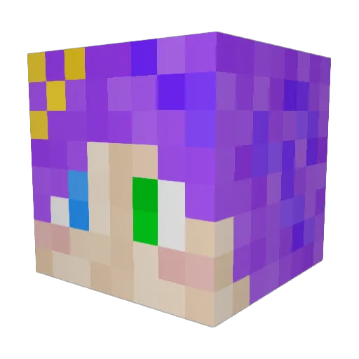 Kamiha89 Minecraft avatar head, 3D render