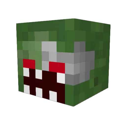 Kamii_64 Minecraft avatar head, 3D render