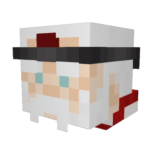 Kamikage01 Minecraft avatar head, 3D render