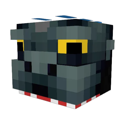 Kamikaze223 Minecraft avatar head, 3D render