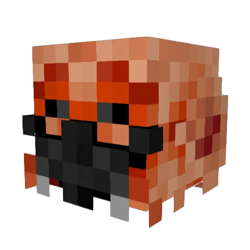 Kamikaze64922 Minecraft avatar head, 3D render